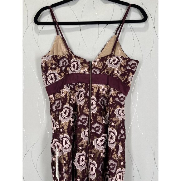 NWT Bardot Purple Dalia Lace Asymmetrical Midi Dress $119 - Picture 11 of 16